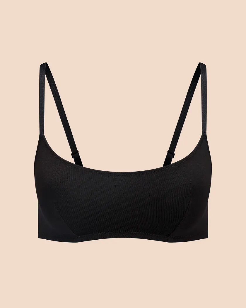 Jersey Wireless Scoop Black Unlined bra bundle Still 2