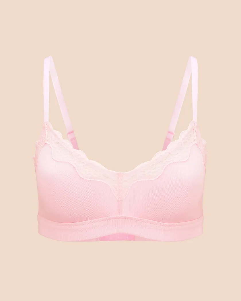 Jersey Triangle Light Pink Unlined bra bundle Still 2