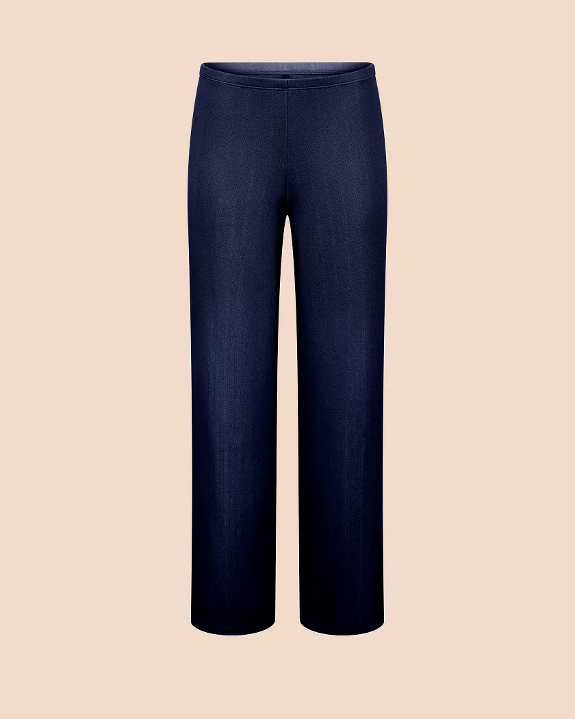 Pointelle Pant Dark Blue lounge bundle Still 2