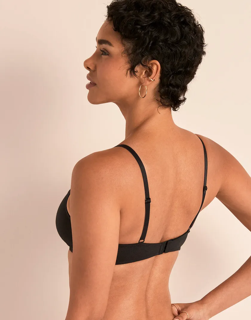 Jersey Wireless Scoop Black Unlined bra bundle Model 3