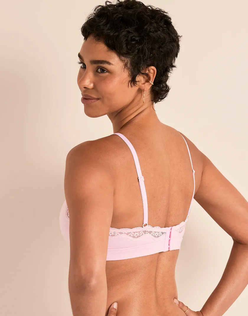 Jersey Triangle Light Pink Unlined bra bundle Model 4