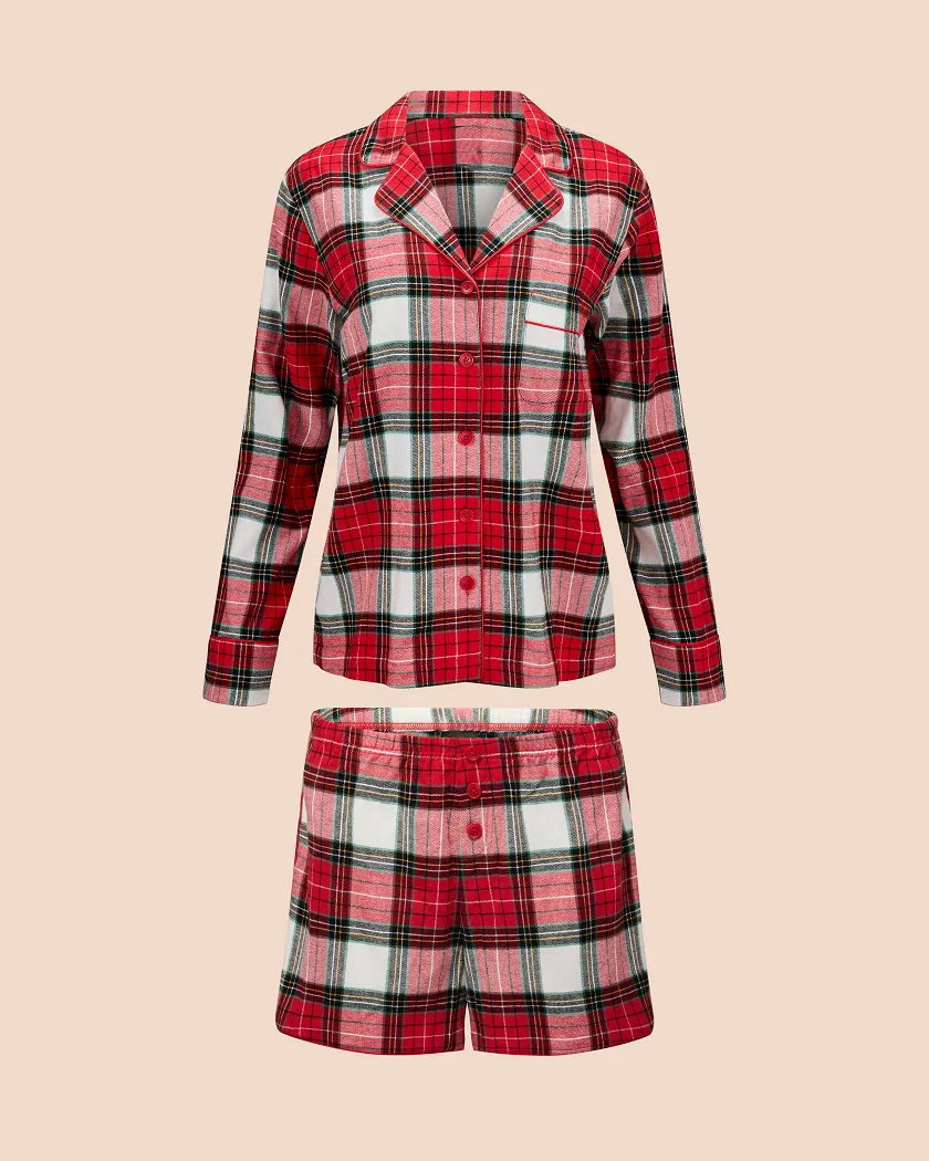 Cecelia Plaid Beige sleepwear bundle Still 3