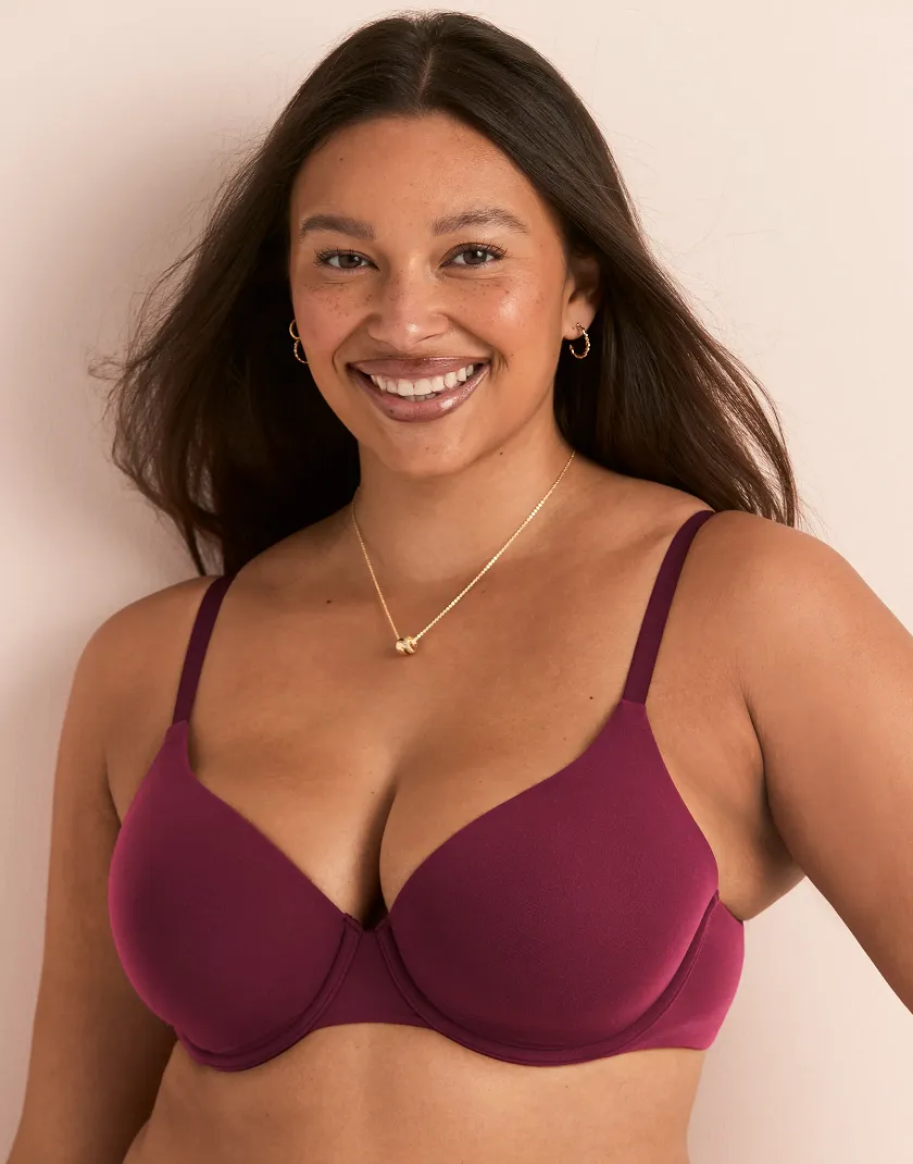 Janelle Dark Red Plus Contour bra bundle Model 2