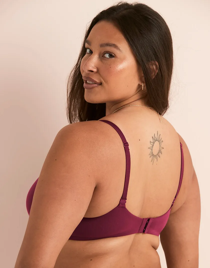 Janelle Dark Red Plus Contour bra bundle Model 4