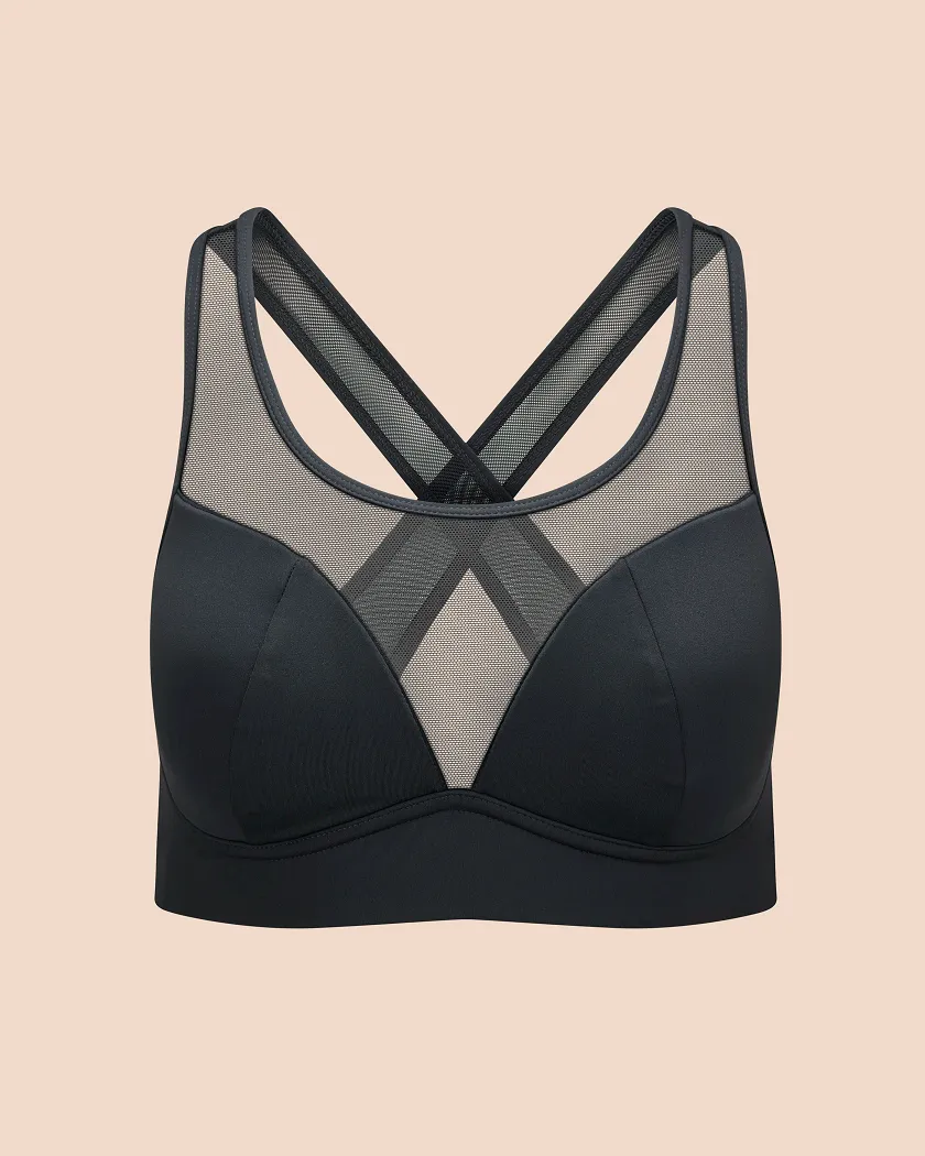 Aura Sports Bra Black Contour activewear bundle Still 3