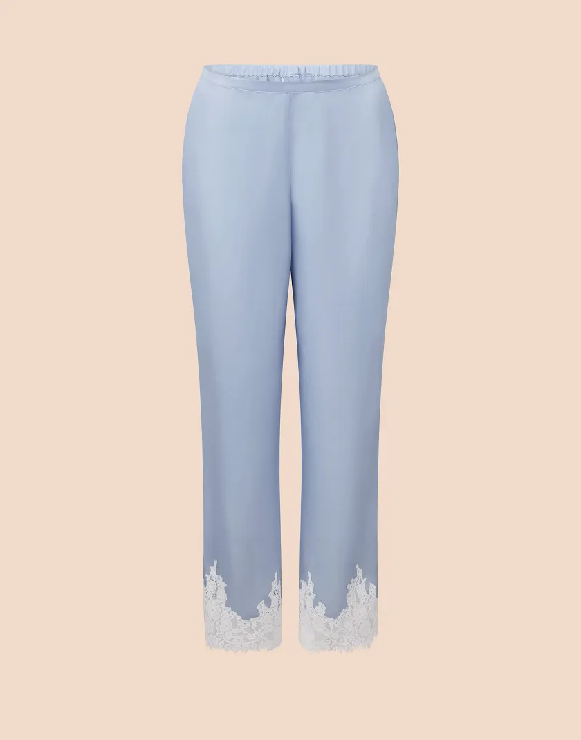 Vegan Silk Pant Medium Blue sleepwear bundle Still 2