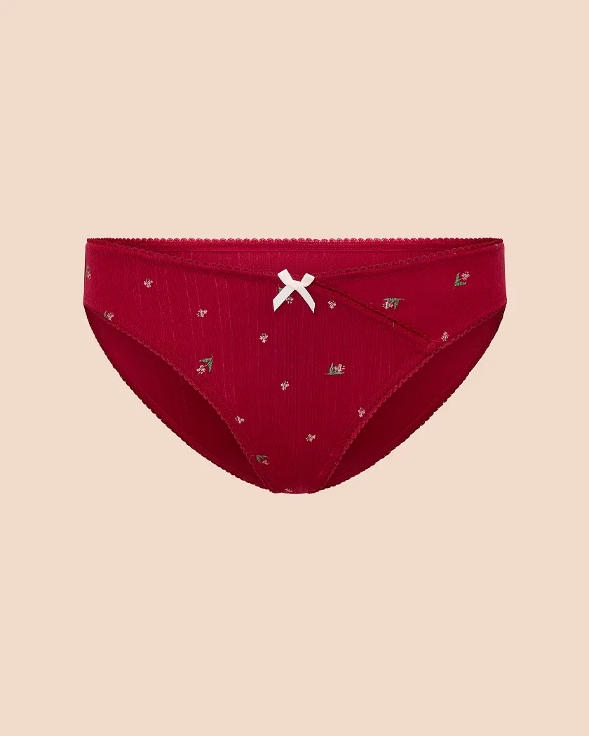 Minah B1 Bikini Floral Red panty bundle Still 3