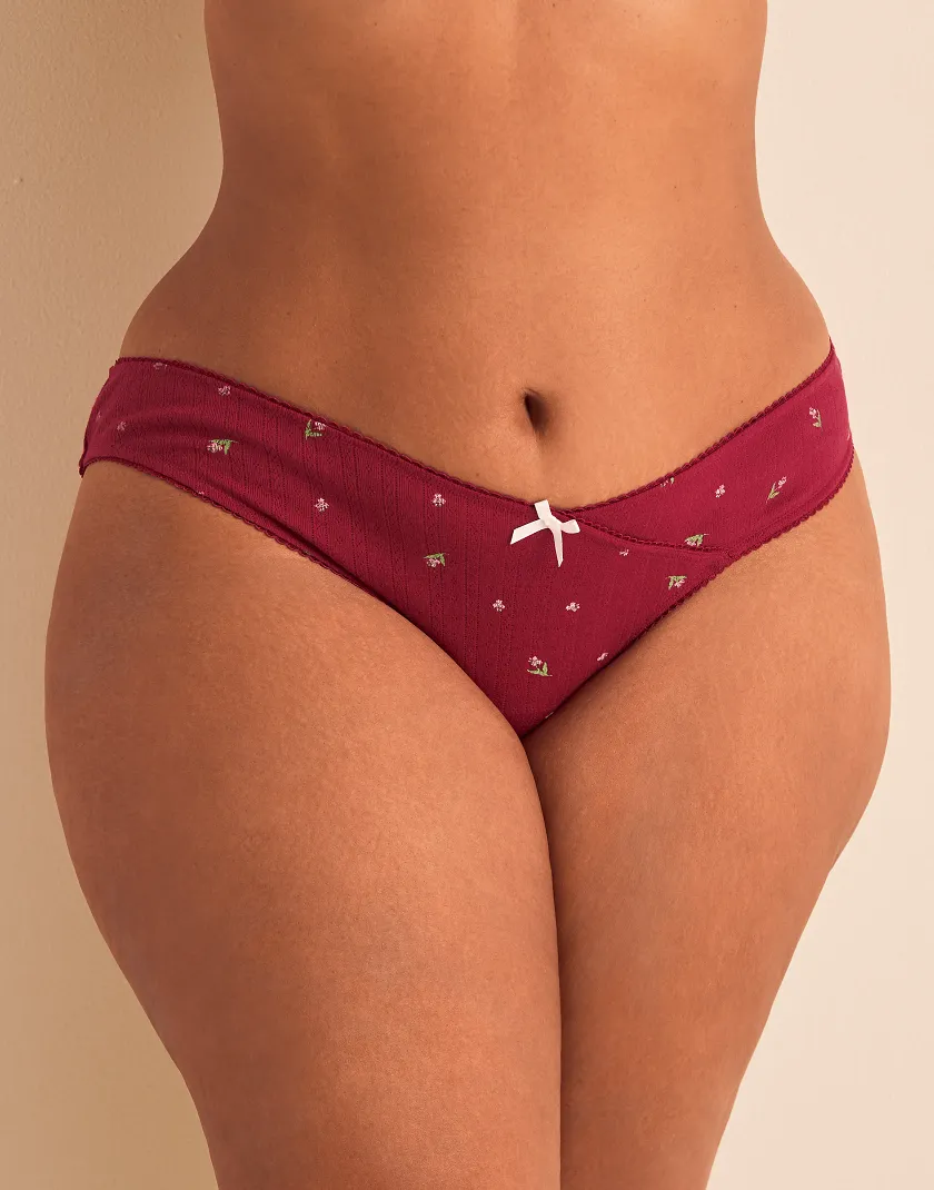 Minah B1 Bikini Floral Red Plus panty bundle Model 2