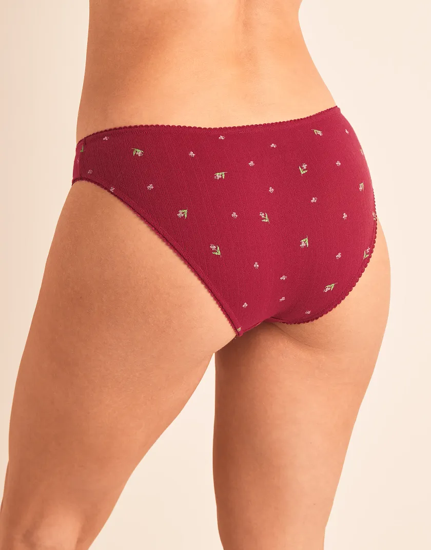 Minah B1 Bikini Floral Red panty bundle Model 4