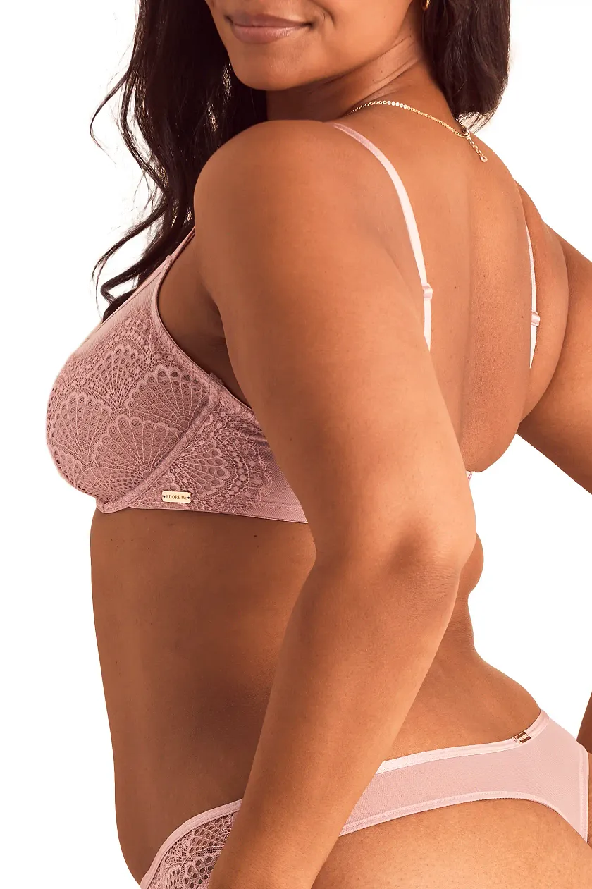 Sonja Medium Beige 2 Unlined bra bundle Model 4