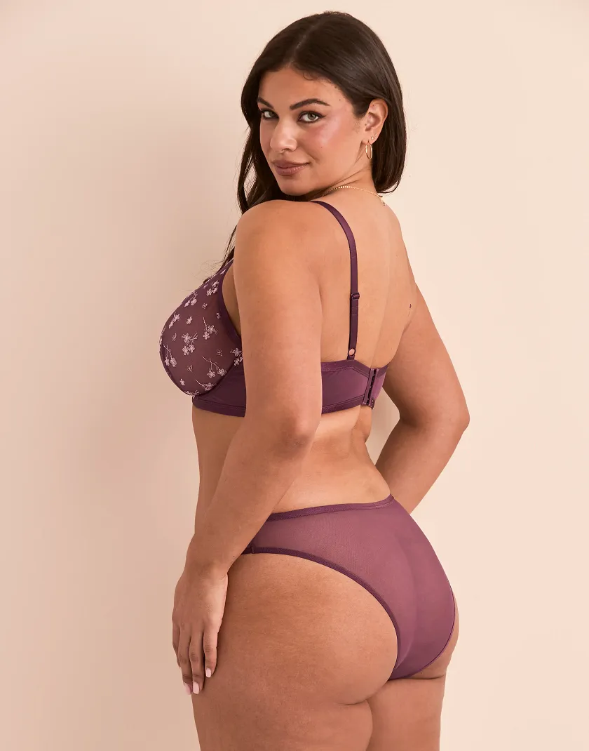 Clementin Dark Purple 2 Unlined bra bundle Model 9