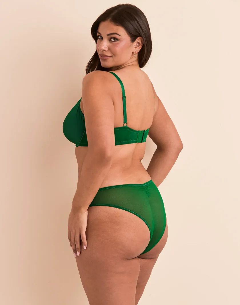 Libi Dark Green 2 Unlined bra bundle Model 9