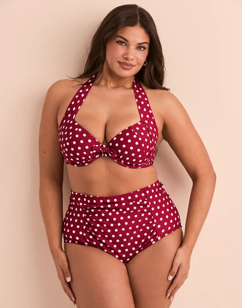 Shelbie B1 Dot Red 2 Contour swimwear bundle Model 8