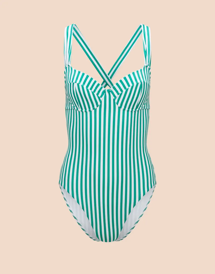 Cariba Stripe Green Unlined swimwear bundle Still 5