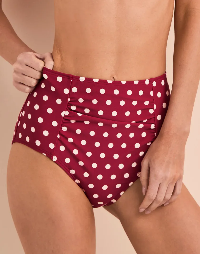Shelbie B1 Dot Red swimwear bundle Model 1
