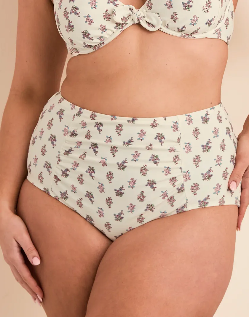 Shelbie B1 Floral Beige swimwear bundle Model 2