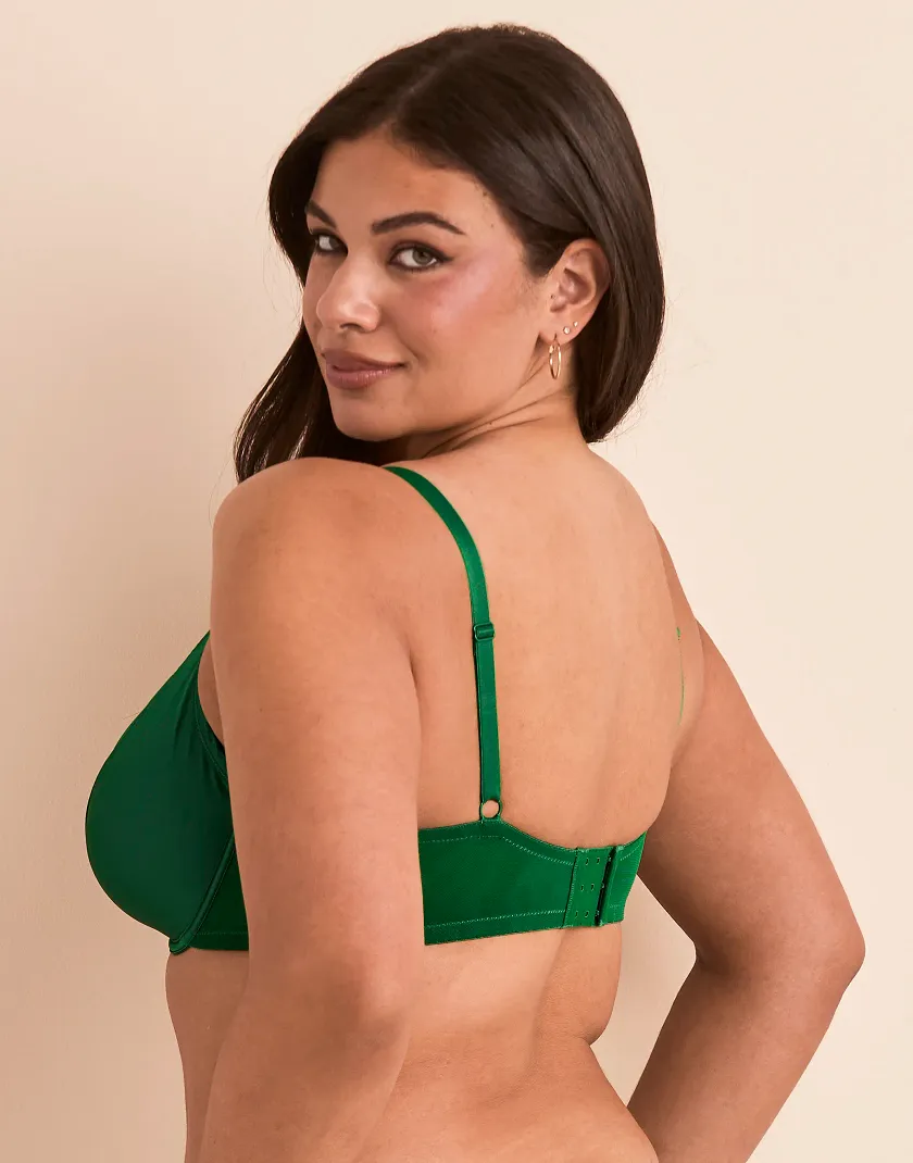 Libi Dark Green 2 Unlined bra bundle Model 4