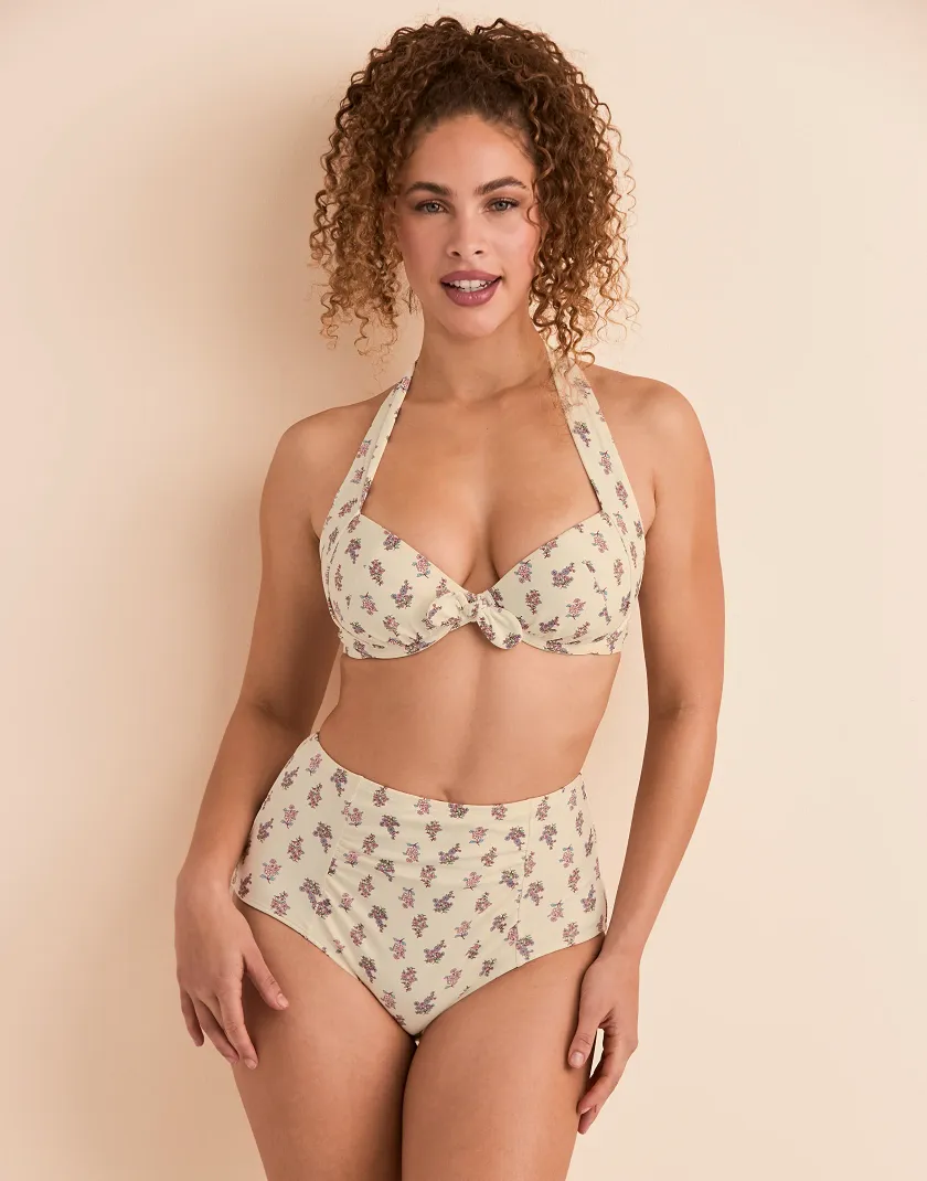 Shelbie B1 Floral Beige swimwear bundle Model 6