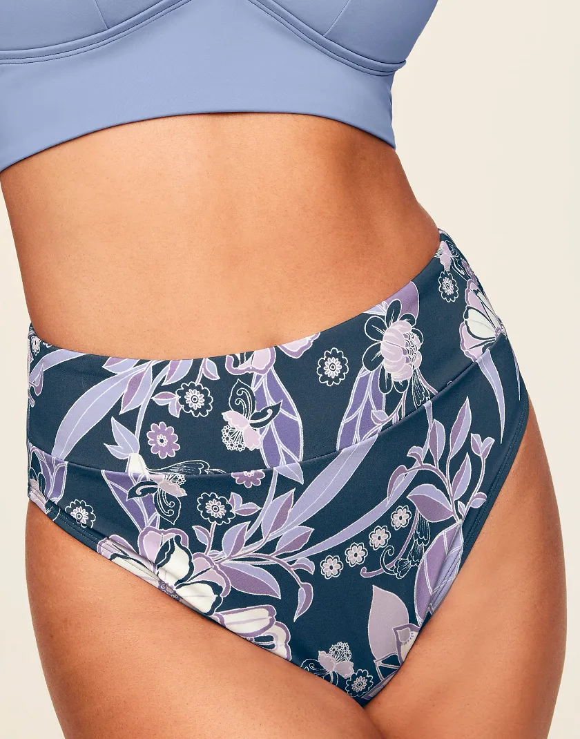 Nina Floral Blue swimwear bundle Model 2