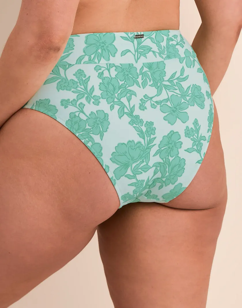 Perry Floral Green swimwear bundle Model 4