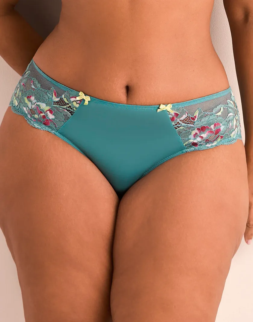 Vicky Hipster Floral Blue 3 panty bundle Model 1