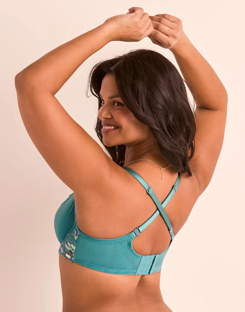 Vicky Dark Blue 2 Unlined bra bundle Model 3
