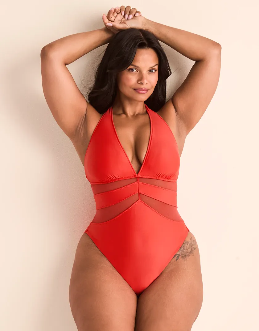 Rikki Dark Orange Contour swimwear bundle Model 8