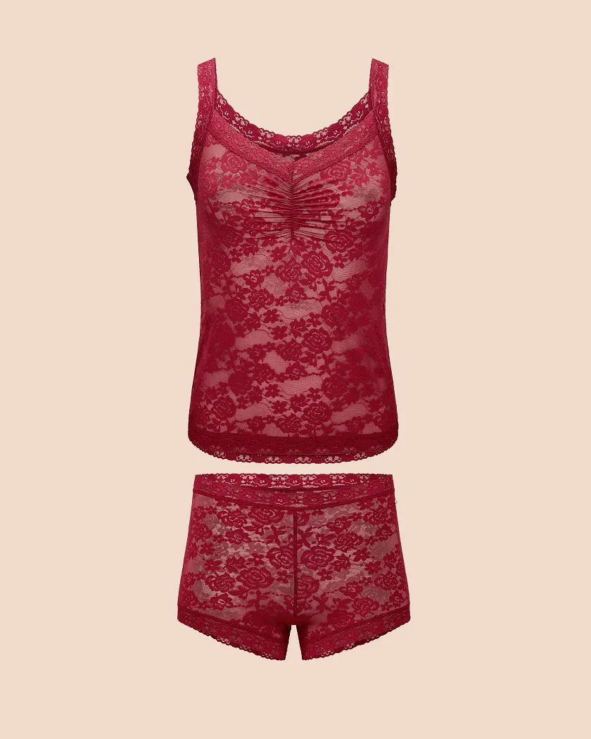 Alicent Dark Red lounge bundle Still 3
