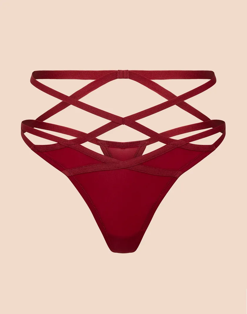 Arla Thong Dark Red 2 panty bundle Still 2