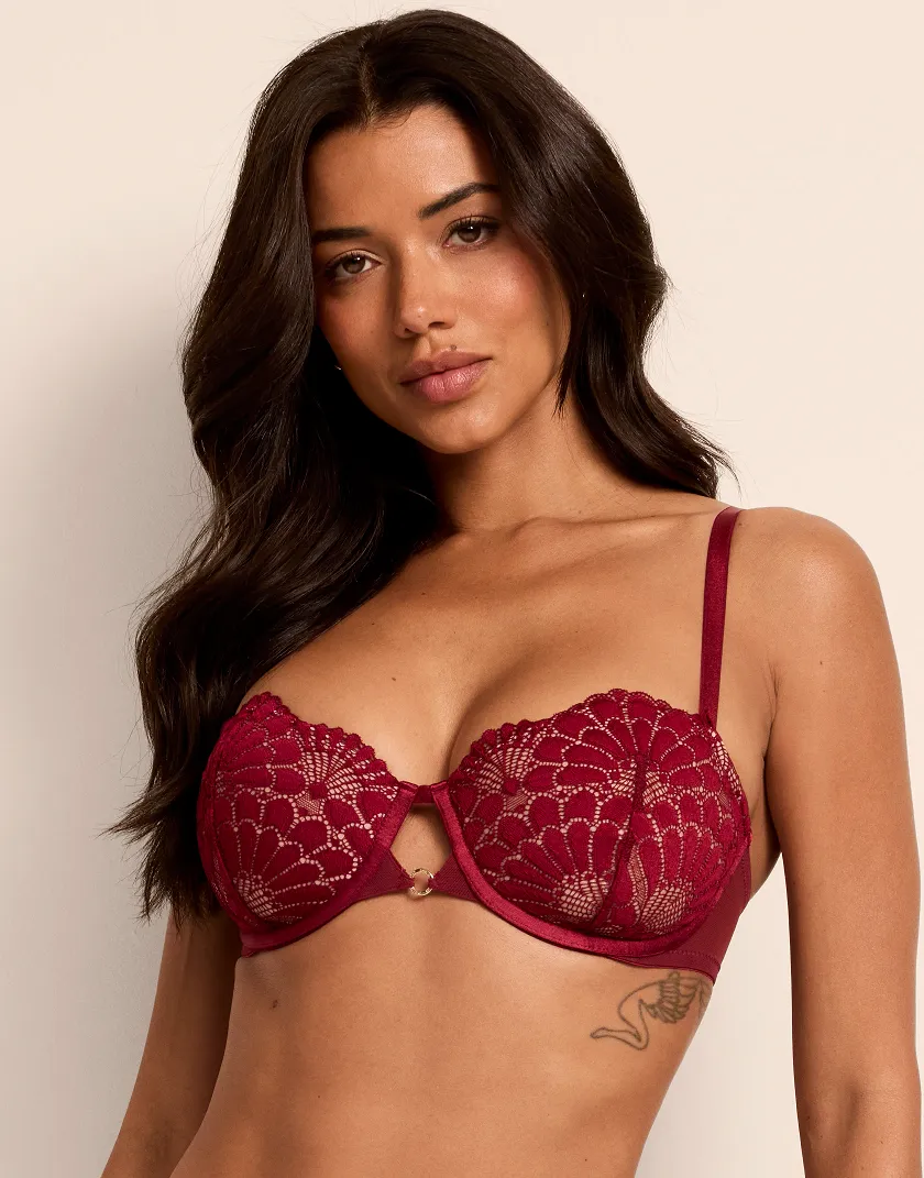 Albanne Dark Red 2 Contour bra bundle Model 10