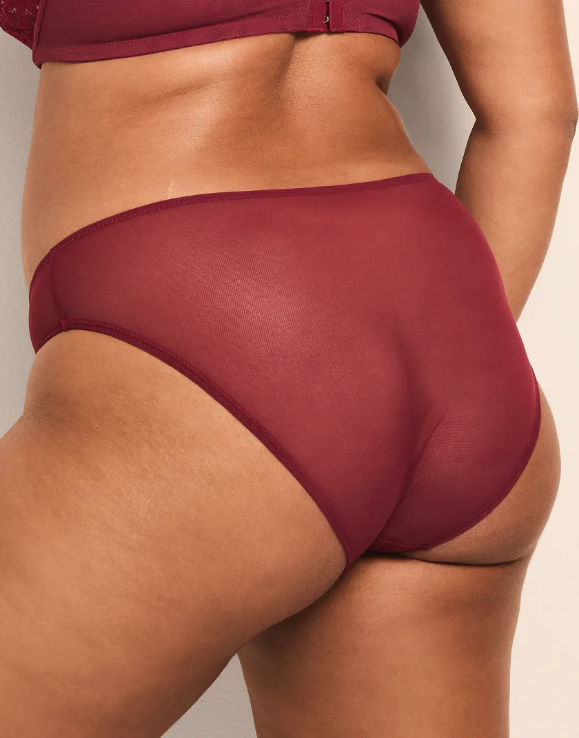 Albanne Bikini Dark Red panty bundle Model 5