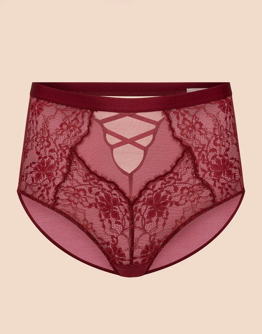 Mila High Waisted Dark Red panty bundle Still 3