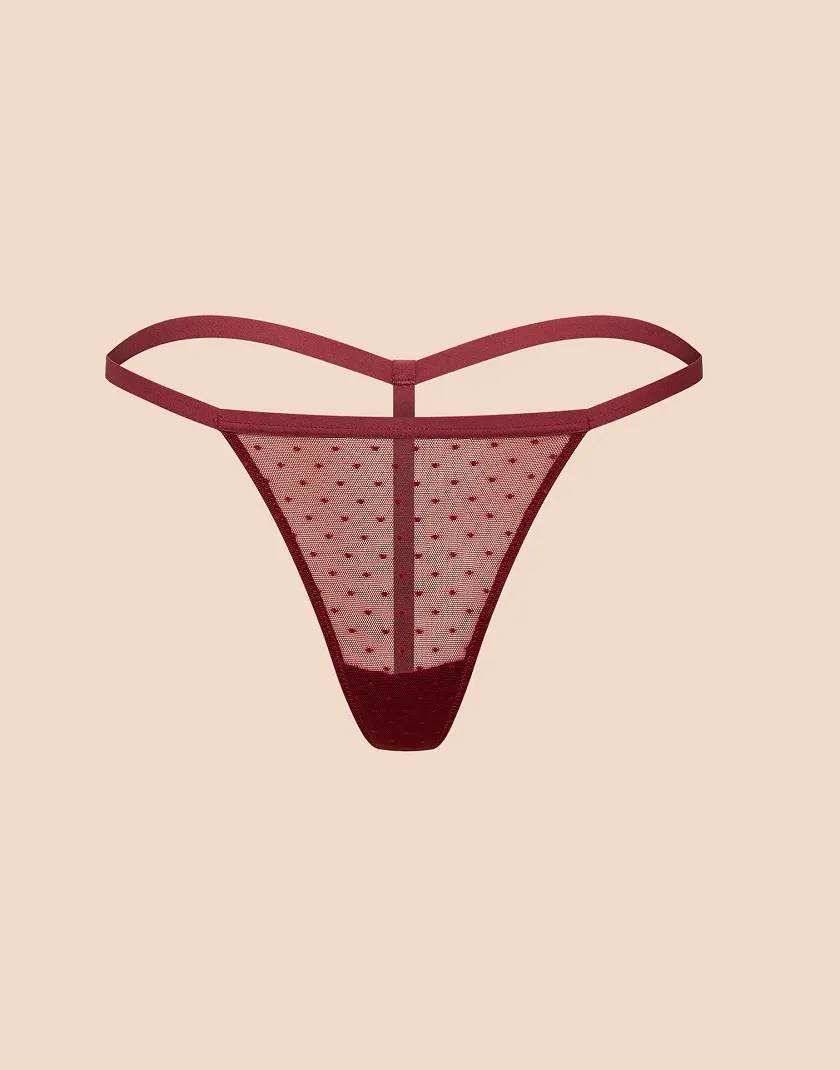 Scottie G-String Dark Red panty bundle Still 3