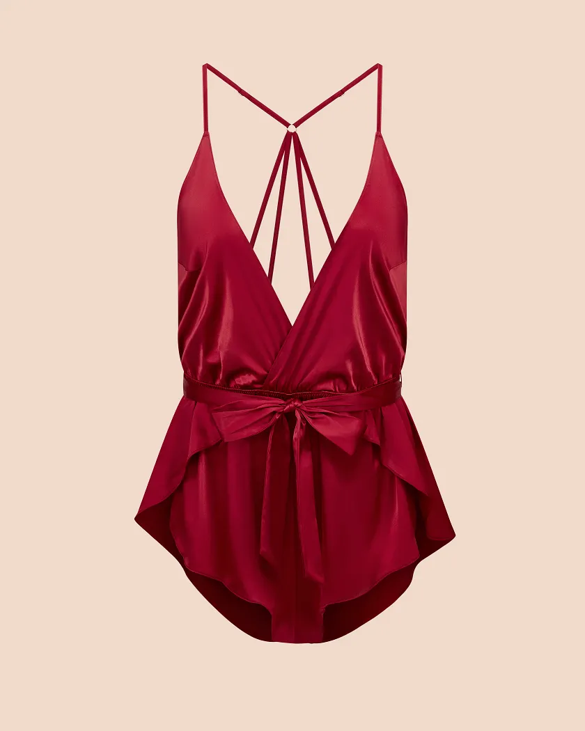 Gillie Dark Red Unlined lingerie bundle Still 3
