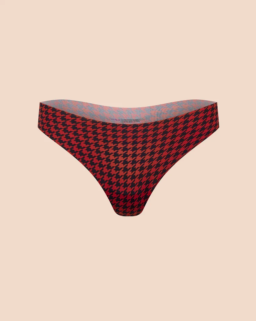 Francie D1 Thong Plaid Red panty bundle Still 3