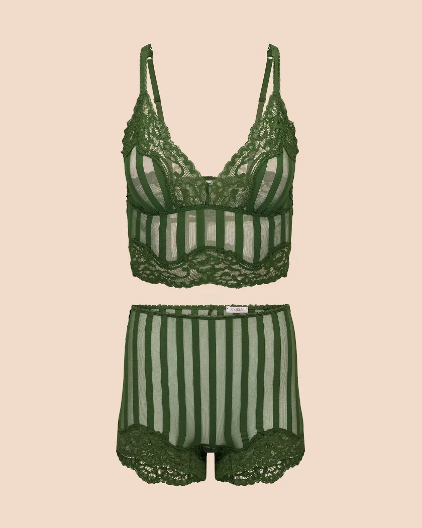Cove Dark Green Unlined lingerie bundle Still 3