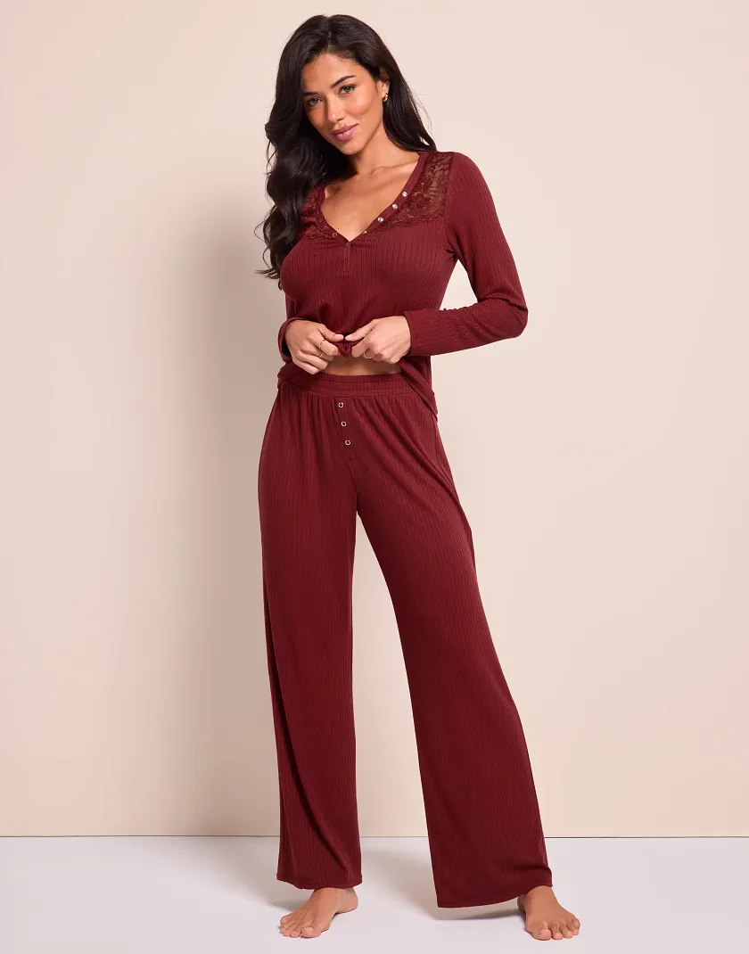 Zahra Dark Red sleepwear bundle Model 6