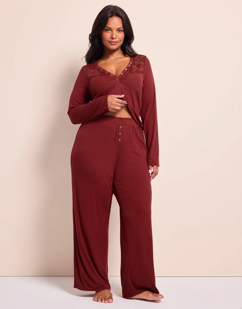 Zahra Dark Red sleepwear bundle Model 7