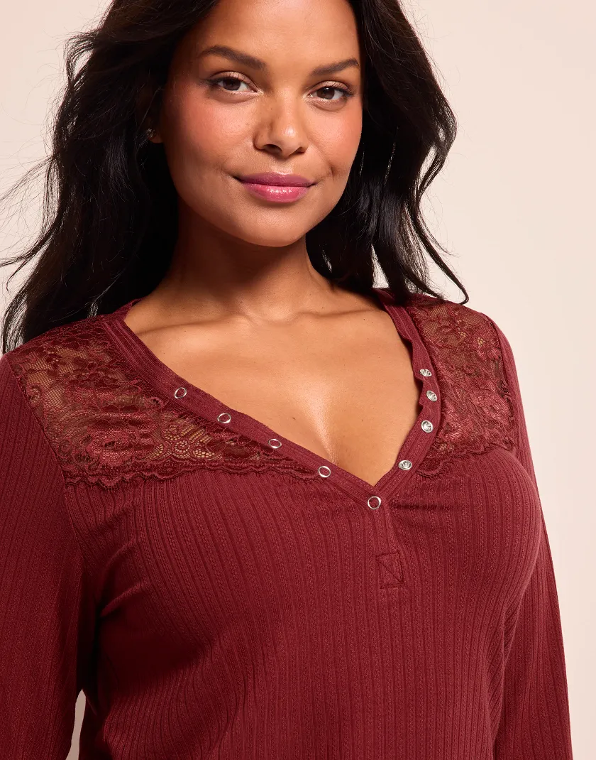 Zahra Dark Red sleepwear bundle Model 9