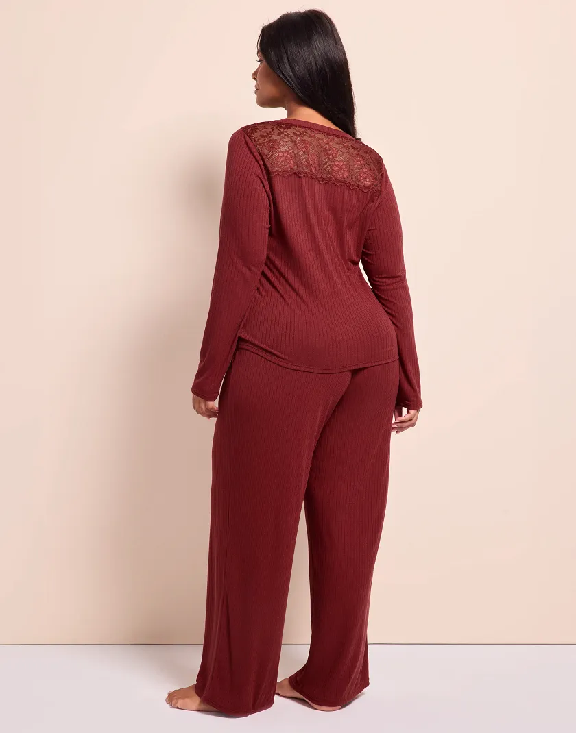 Zahra Dark Red sleepwear bundle Model 5