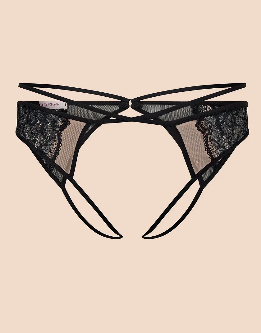 Saveria Crotchless Black panty bundle Still 2