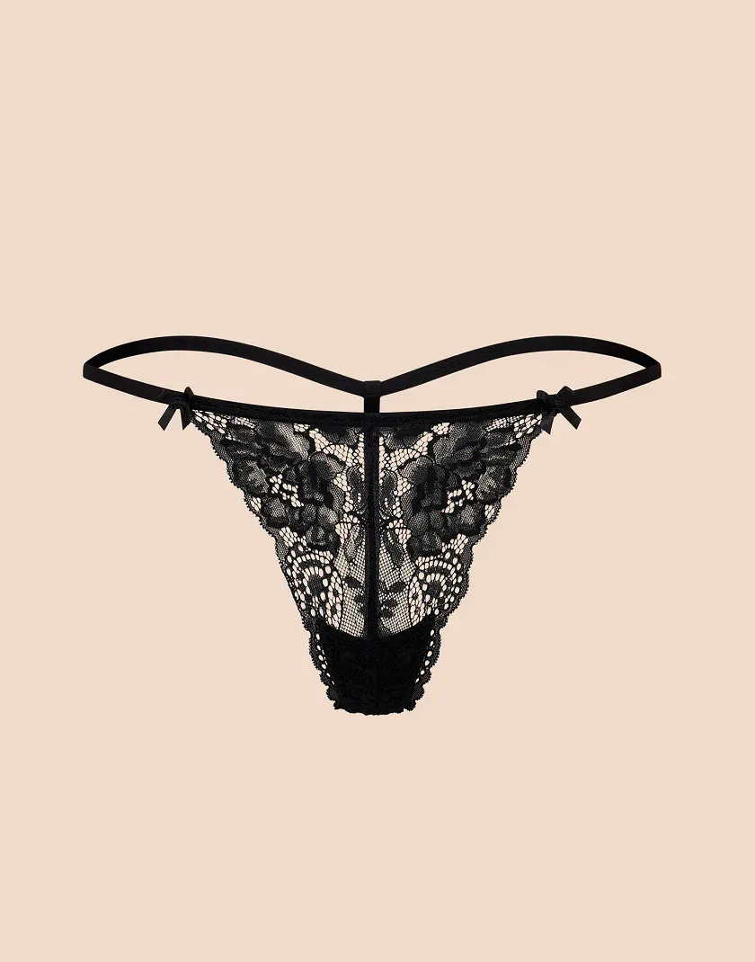 Celeste G-String Black panty bundle Still 1