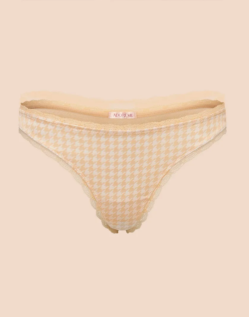 Elsie Thong Plaid Beige panty bundle Still 3
