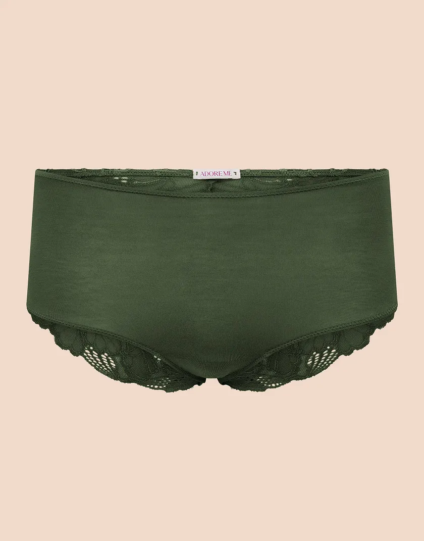 Teagan B1 Shortie Dark Green panty bundle Still 3