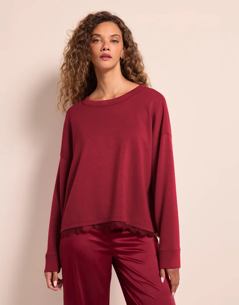 Alexandria Dark Red lounge bundle Model 1
