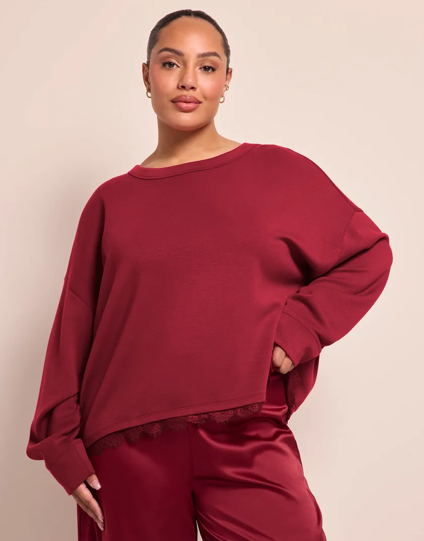Alexandria Dark Red lounge bundle Model 2