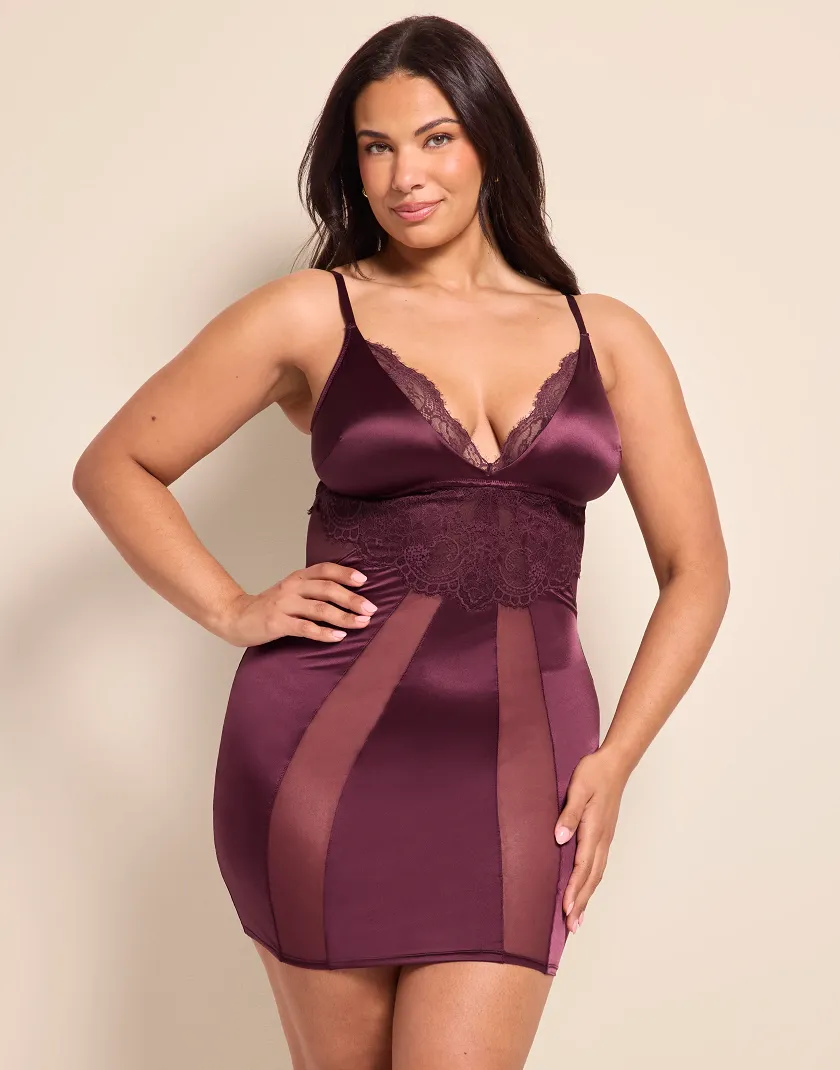 Elvira Dark Purple Unlined lingerie bundle Model 2