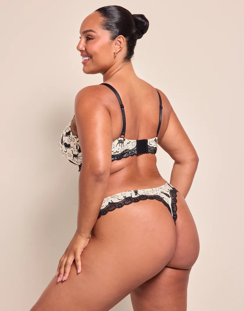 Nare Thong Novelty Beige panty bundle Model 5
