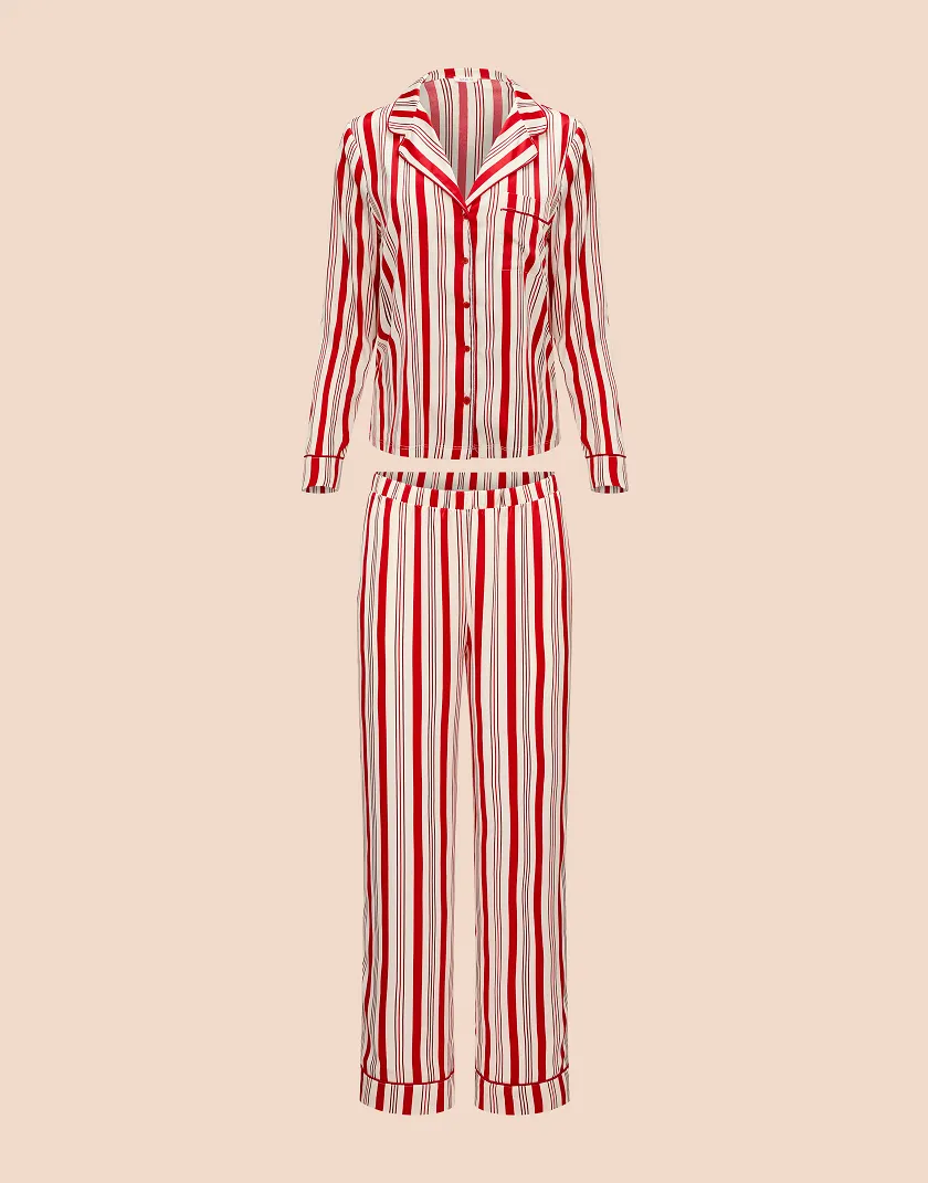 Raven Stripe Red sleepwear bundle Still 3