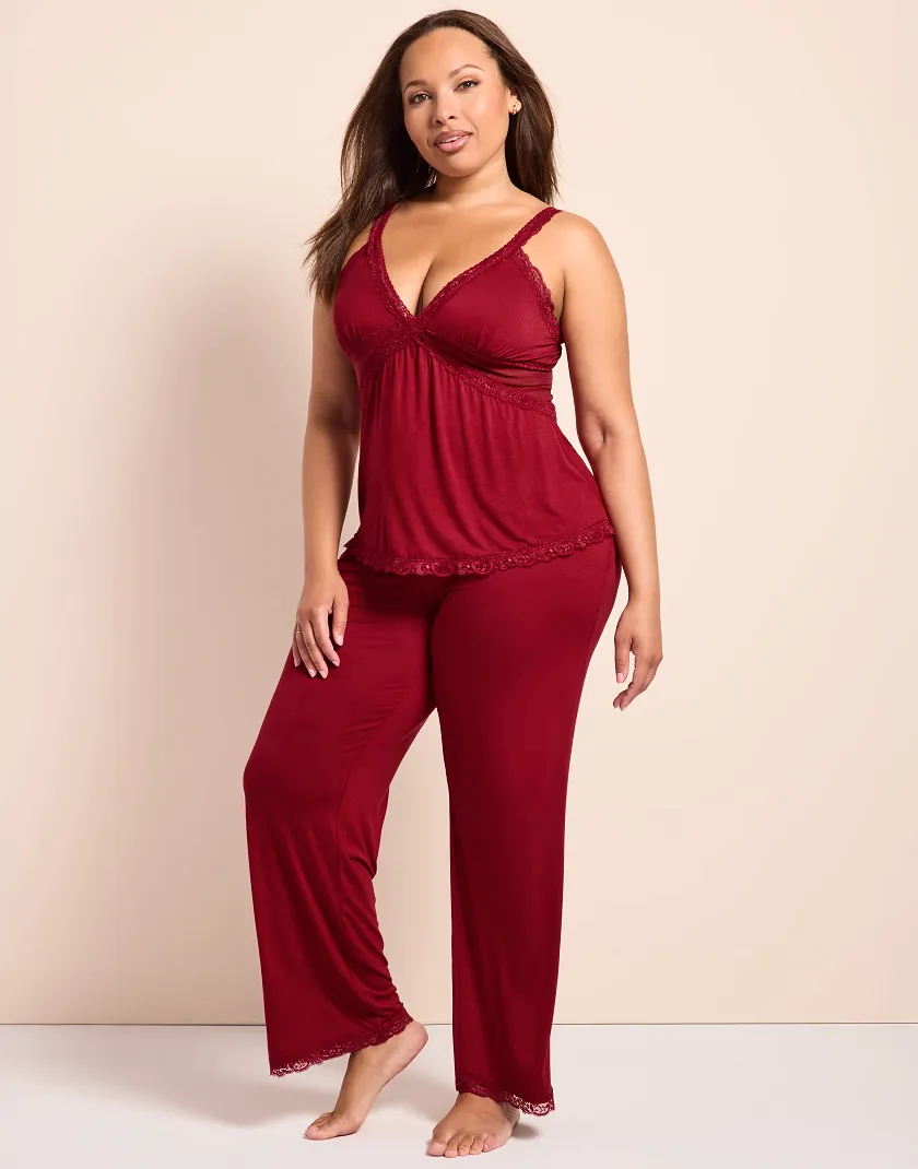 LenaMarie Dark Red sleepwear bundle Model 2
